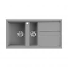 Reginox Best 15 LG 1.5 Bowl Inset Composite Kitchen Sink - Light Grey