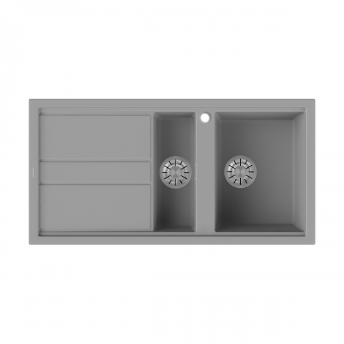 Reginox Best 15 LG 1.5 Bowl Inset Composite Kitchen Sink - Light Grey