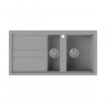 Reginox Best 15 LG 1.5 Bowl Inset Composite Kitchen Sink - Light Grey