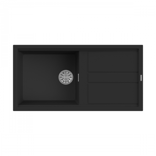Reginox Best 10 B Single Bowl Inset Composite Kitchen Sink - Black