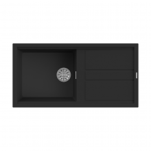 Reginox Best 10 B Single Bowl Inset Composite Kitchen Sink - Black