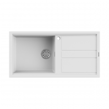 Reginox Best 10 W Single Bowl Inset Composite Kitchen Sink - White