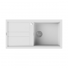 Reginox Best 10 W Single Bowl Inset Composite Kitchen Sink - White