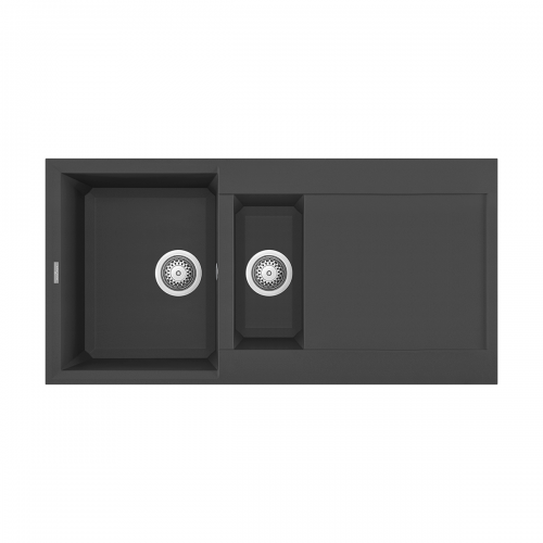 Reginox Easy 15 B 1.5 Bowl Inset Granite Kitchen Sink - Black