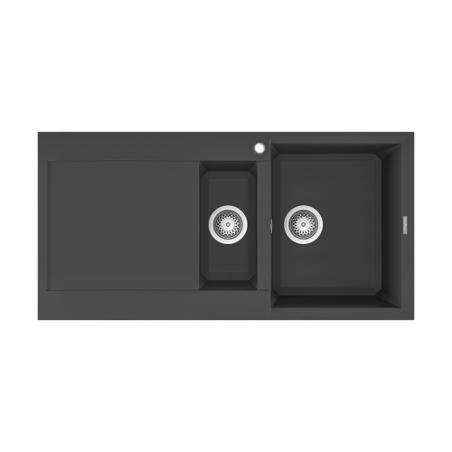 Reginox Easy 15 B 1.5 Bowl Inset Granite Kitchen Sink - Black