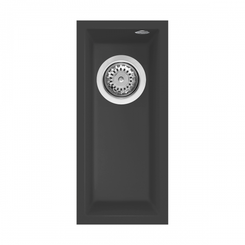 Reginox Quadra 16 B Undermount Half Bowl Granite Kitchen Sink - Black