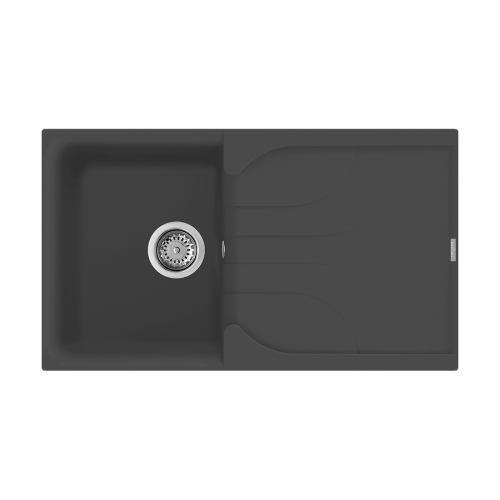 Reginox Ego 5 B Compact Single Bowl Inset Granite Kitchen Sink - Black