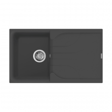 Reginox Ego 5 B Compact Single Bowl Inset Granite Kitchen Sink - Black
