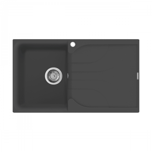 Reginox Ego 5 B Compact Single Bowl Inset Granite Kitchen Sink - Black