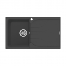 Reginox Ego 5 B Compact Single Bowl Inset Granite Kitchen Sink - Black