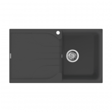 Reginox Ego 5 B Compact Single Bowl Inset Granite Kitchen Sink - Black
