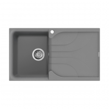 Reginox Ego 5 TT Compact Single Bowl Inset Granite Kitchen Sink - Titanium