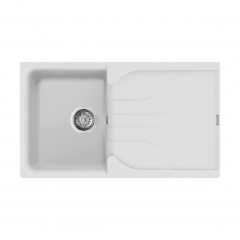 Reginox Ego 5 W Compact Single Bowl Inset Granite Kitchen Sink- White