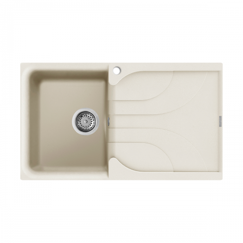 Reginox Ego 5 C Compact Single Bowl Inset Granite Kitchen Sink - Cream