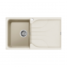 Reginox Ego 5 C Compact Single Bowl Inset Granite Kitchen Sink - Cream