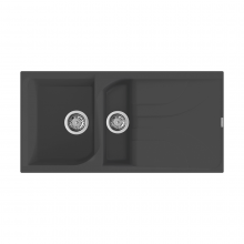 Reginox Ego 15 B 1.5 Bowl Inset Granite Kitchen Sink - Black