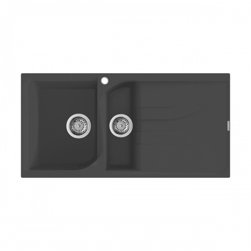 Reginox Ego 15 B 1.5 Bowl Inset Granite Kitchen Sink - Black