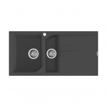 Reginox Ego 15 B 1.5 Bowl Inset Granite Kitchen Sink - Black