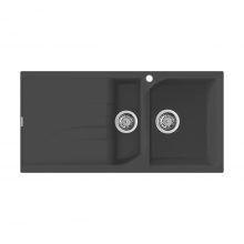 Reginox Ego 15 B 1.5 Bowl Inset Granite Kitchen Sink - Black