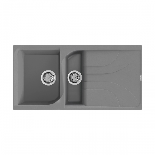 Reginox Ego 15 TT 1.5 Bowl Inset Granite Kitchen Sink - Titanium