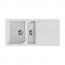 Reginox Ego 15 W 1.5 Bowl Inset Granite Kitchen Sink - White