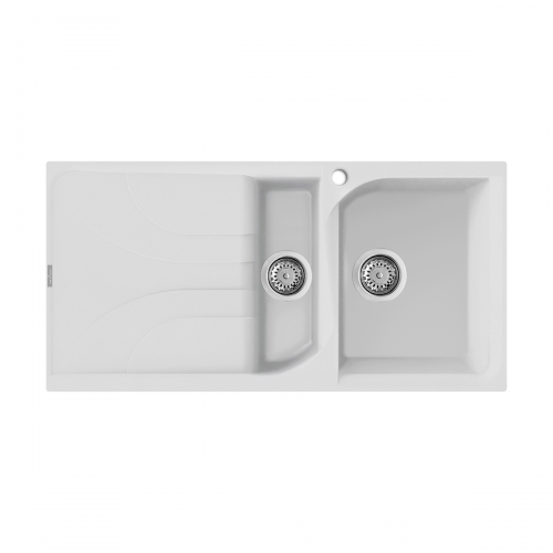 Reginox Ego 15 W 1.5 Bowl Inset Granite Kitchen Sink - White