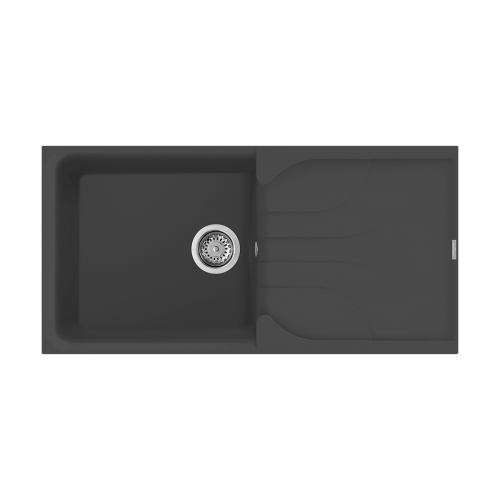Reginox Ego 10 B Large Bowl Inset Granite Kitchen Sink - Black