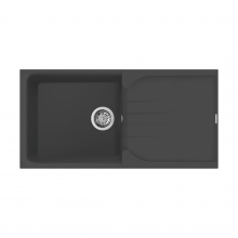Reginox Ego 10 B Large Bowl Inset Granite Kitchen Sink - Black