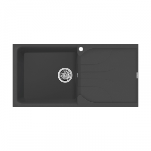 Reginox Ego 10 B Large Bowl Inset Granite Kitchen Sink - Black