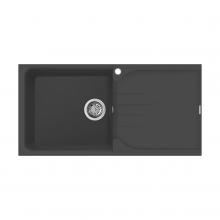 Reginox Ego 10 B Large Bowl Inset Granite Kitchen Sink - Black