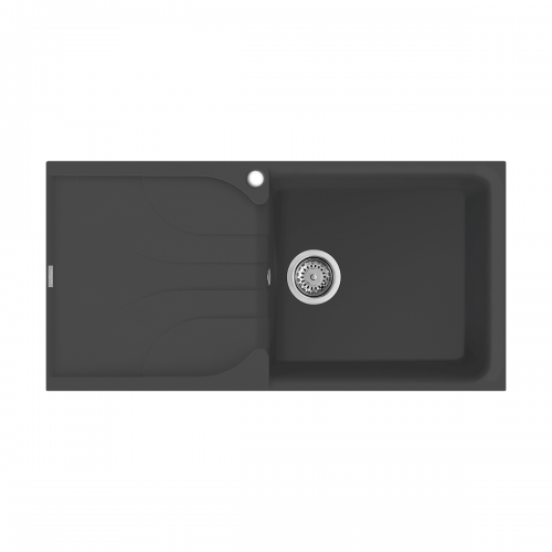 Reginox Ego 10 B Large Bowl Inset Granite Kitchen Sink - Black