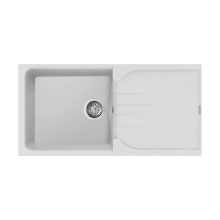 Reginox Ego 10 W Large Bowl Inset Granite Kitchen Sink - White