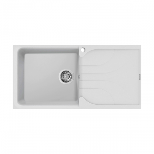 Reginox Ego 10 W Large Bowl Inset Granite Kitchen Sink - White