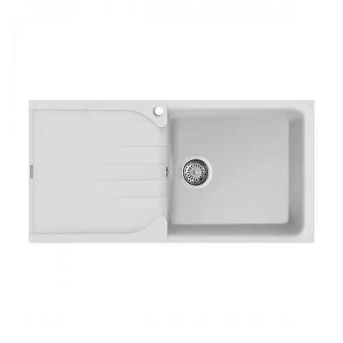 Reginox Ego 10 W Large Bowl Inset Granite Kitchen Sink - White