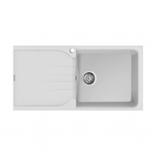 Reginox Ego 10 W Large Bowl Inset Granite Kitchen Sink - White