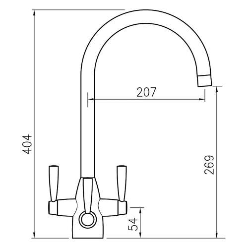 Clearwater Eclipse Tri Spa Kitchen Filter Tap