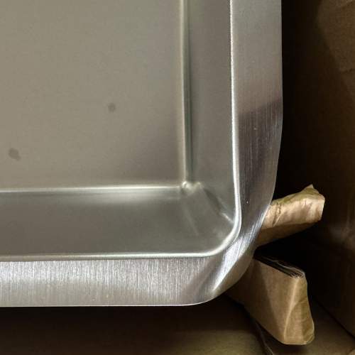 Reginox New York 50x40 Single Bowl Sink - Clearance Item - bent corner