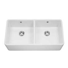 Caple Hamilton Double Bowl Sit-On Sink Ceramic Sink