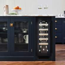 Caple Wi3155BG Sense Premium Undercounter Single Zone Black Glass Wine Cooler