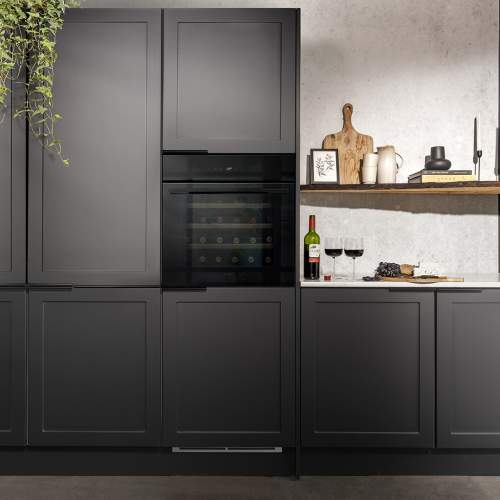 Caple WC6100BG In-Column Single Zone Black Glass Wine Cooler