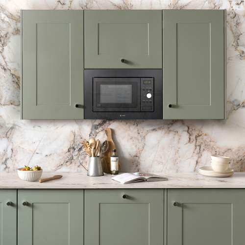 Caple CM121BK Built-In Black Microwave & Grill