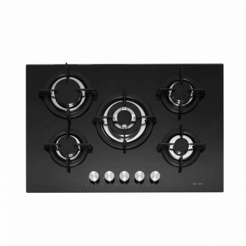 Caple C944G 75cm Black Gas On Glass 5 Burner Hob