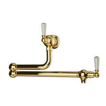 Bidbury & Co Aldsworth Twin Lever Pot Filler with Porcelain Handles