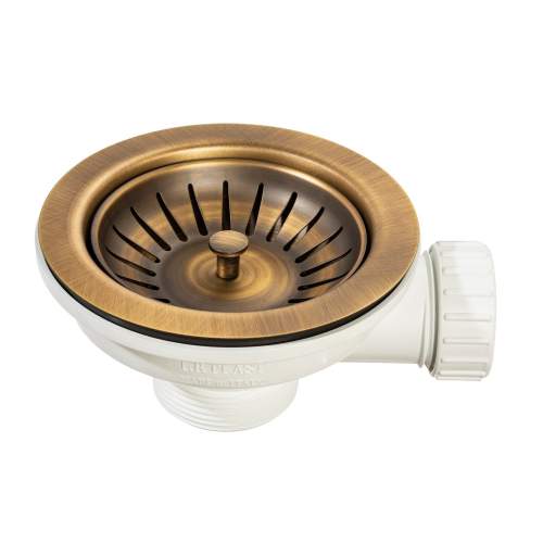 Abode AX1136 90mm Antique Brass Basket Strainer Waste