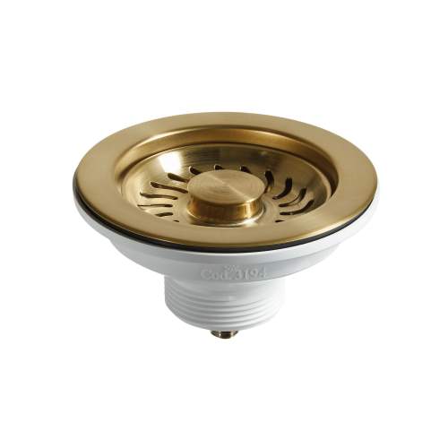 Abode AX1155 90mm Brushed Brass Basket Strainer Waste
