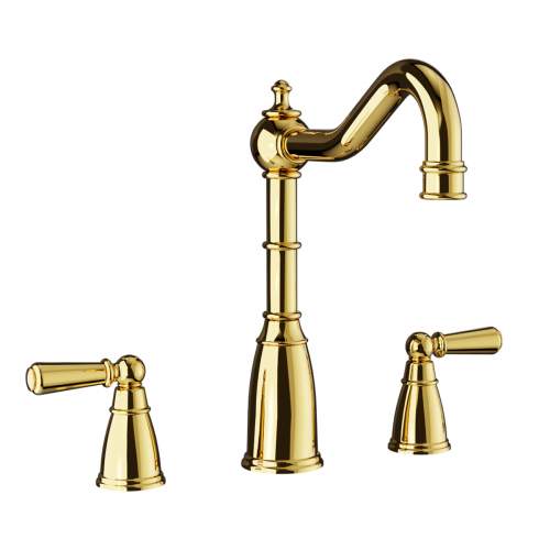 Bidbury & Co Sherston 3 Hole Mixer Tap with Metal Lever Handles