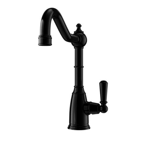 Bidbury & Co Stanton Single Lever Blackened Brass Monobloc Tap with Metal Handles