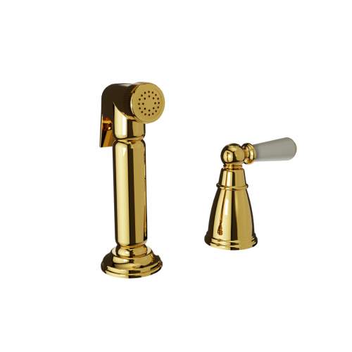 Bidbury and Co Taynton Polished Brass Independent Pull-Out Spray with Ceramic Lever Handle