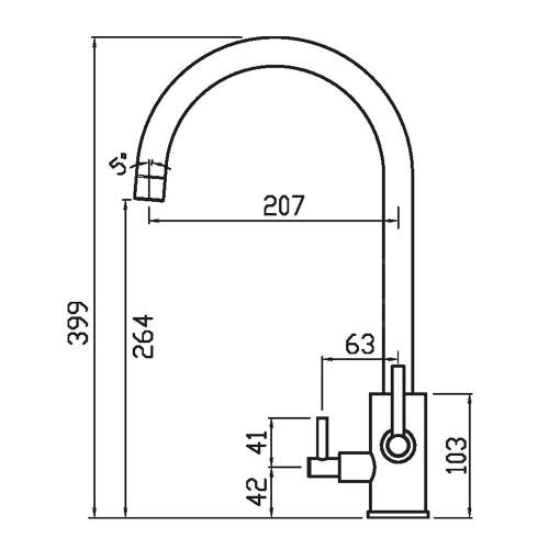 Clearwater Stella Tri-Spa Water Filter Kitchen Tap