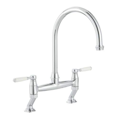 Abode Oxbury Twin Lever Bridge Mixer Tap